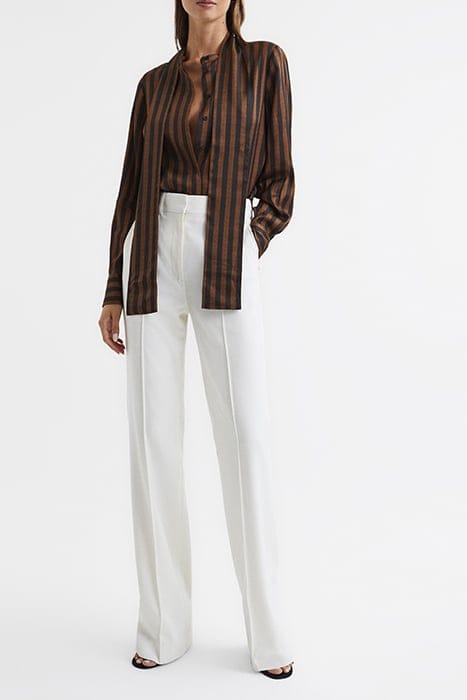 SAVANNAH STRIPE BLOUSES — BROWN 3