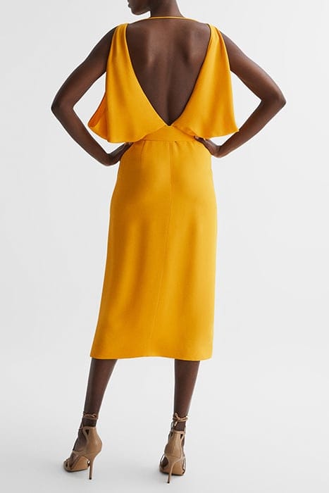 KALEA SPLIT MIDI DRESS — YELLOW 2
