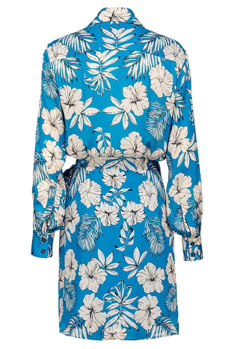 ABILITATO DRESS TURQUOISE/BUTTER/BLACK 2