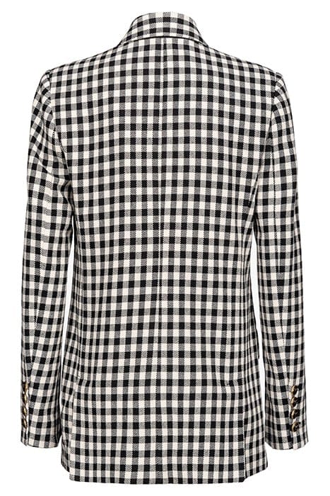 MADERNA GIACCA VICHY STRETCH BLACK/ECRU 2