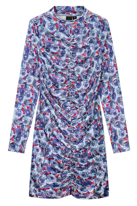 VELVET FLOWER DRESS VIOLET 2