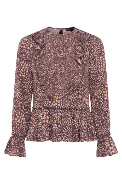 PF FAITH DRAPE LS TOP BITTER CHOC/SATSUMA 3