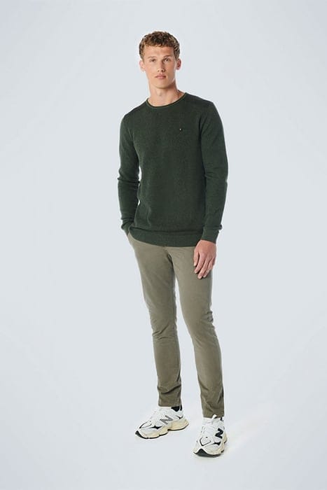 PULLOVER CREWNECK 2 COLOURED JACQUARD DARK GREEN 3