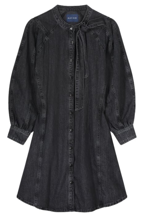 DENIM BOW DRESS MARITAS LIGHT WEIGHT DENIM BLACK DENIM 3