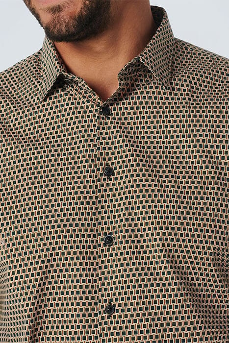 SHIRT STRETCH ALLOVER PRINTED CARAMEL 6