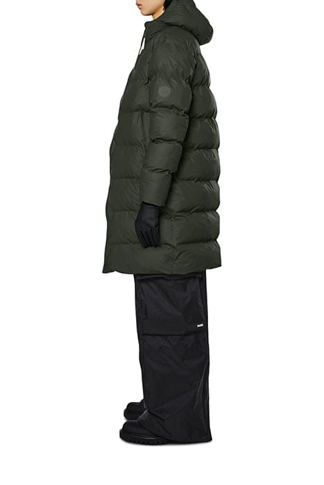 UNISEX LONG PUFFER JACKET GREEN 6
