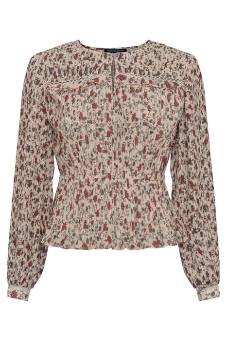 ALISON RECYCLD GGT PLEATD TOP CLASSIC CREAM MULTI 4