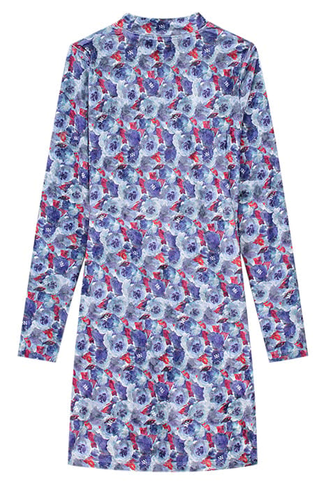 VELVET FLOWER DRESS VIOLET 3