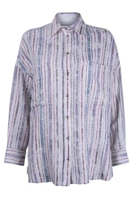 CHERRY BUTTON-DOWN SHIRT IN MULTICO ECRU 1