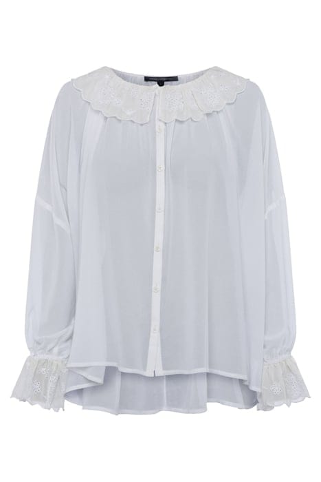 EWN GGT BROIDERY RUFFLE BLOUSE WINTER WHITE 3