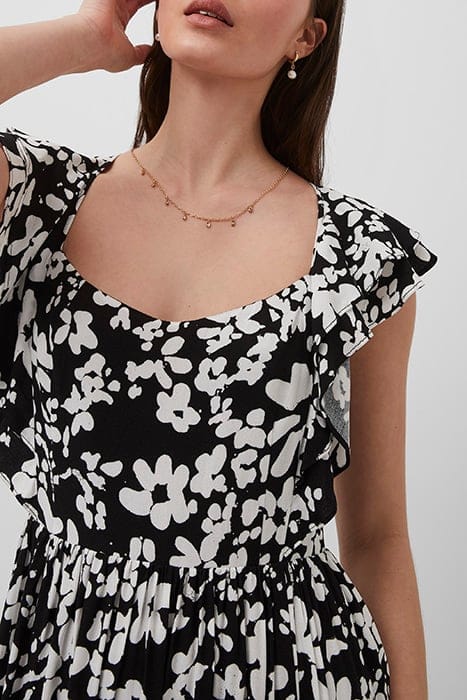 FLORAL DRAPE STRAPPY MAXI DRSS SZ18 BLACK/SUMMER WH 4