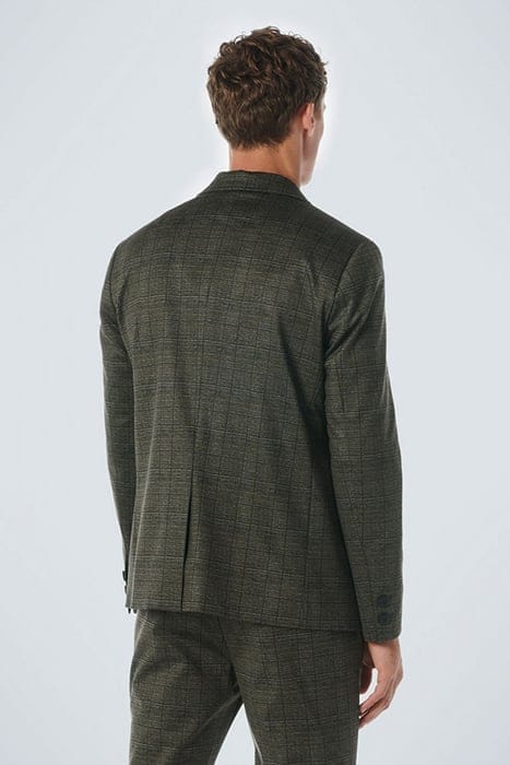 BLAZER JERSEY STRETCH CHECK TAUPE 2