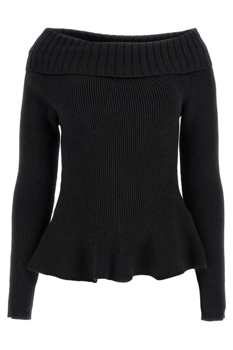 MARCIANO BY GUESS MARISOL SWEATER TOP JET BLACK KNITTED 4
