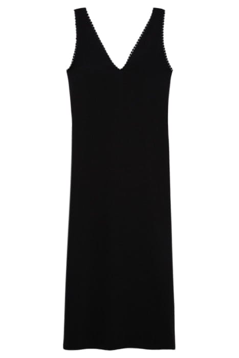 LONG DRESS WITH LACE DETAILS BLACK 1