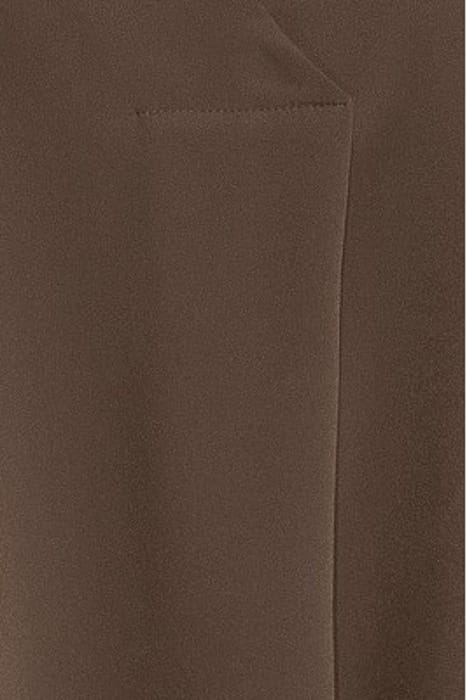 CREPE LIGHT S/S V NK TOP DEEP MOSS 5
