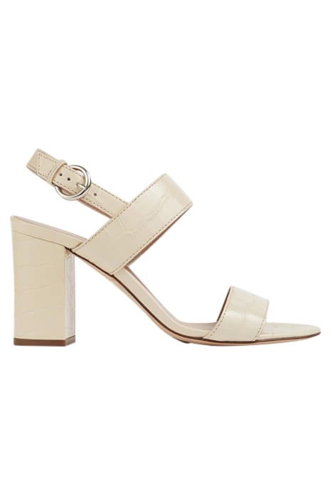 RAYA CROC EFFECT SANDAL BUTTERCREAM 1