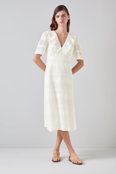 DR ELLA BRODERIE DRESS WHITE 1