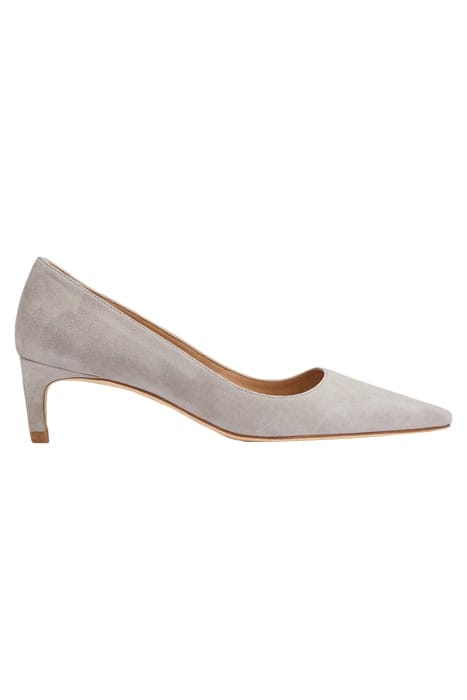 AVA SET BACK HEEL COURT PALE GREY 1