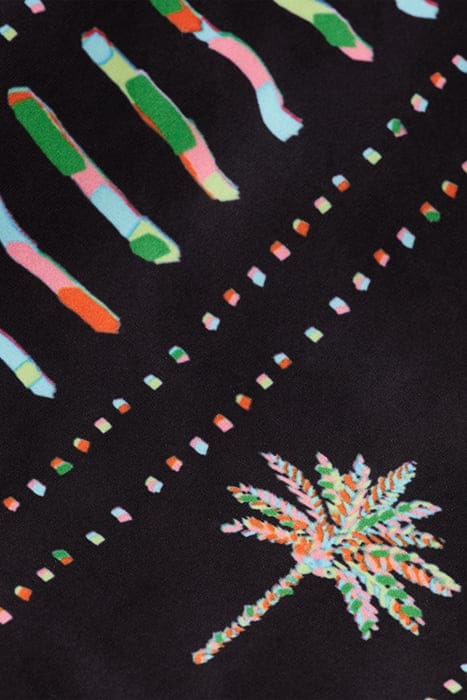 MID LENGTH SWIM SHORT ALL OVER PRINT MULTI PALMTREES 8