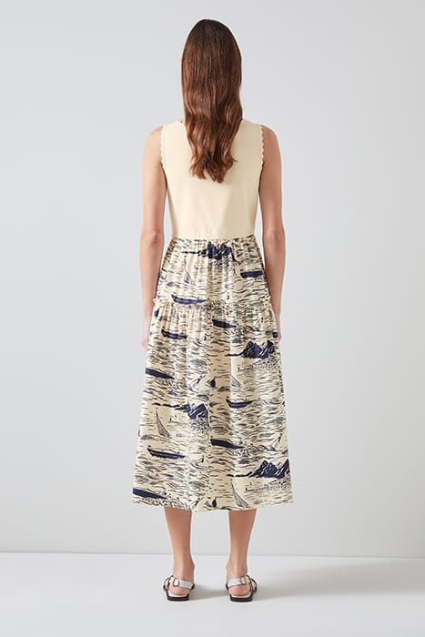 DR CROSBY RIVERA DRESS NAVY/CREAM 2