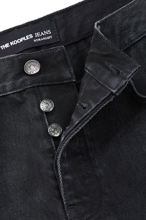 5-POCKET STRAIGHT BLACK DENIM TROUSERS BLACK DENIM 7