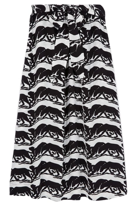LONG TIED SKIRT BLACK / WHITE 1