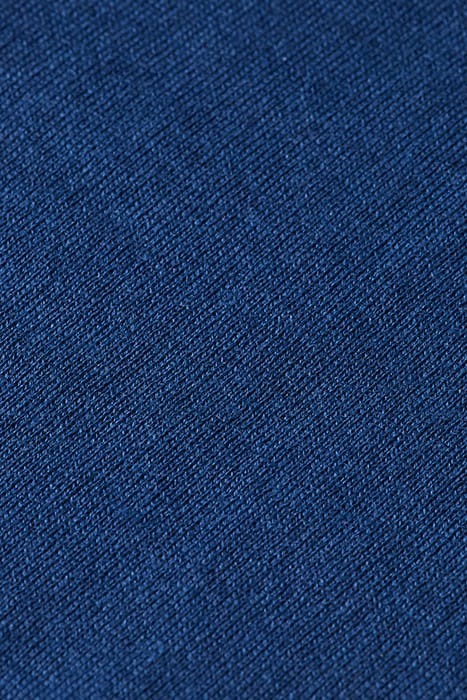 CREW NECK WITH NYLON DETAILS OCEAN BLUE 3
