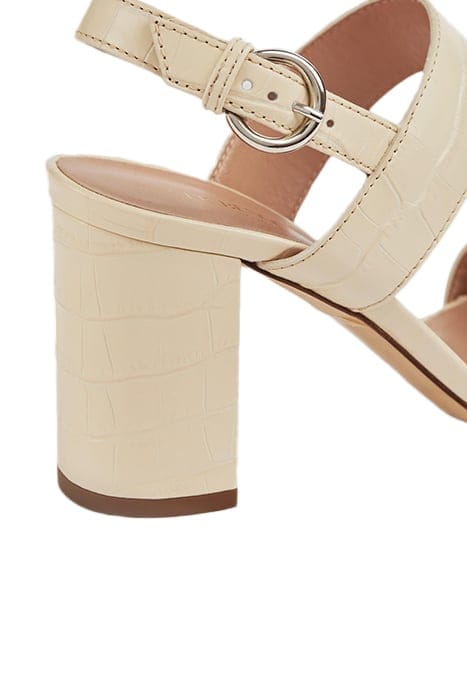 RAYA CROC EFFECT SANDAL BUTTERCREAM 4
