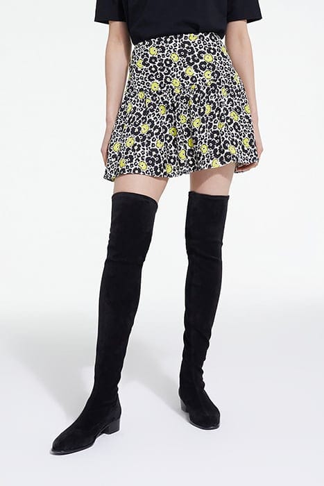 WILD BLOSSOM WHITE SHORT RUFFLE SKIRT ECRU / YELLOW 1