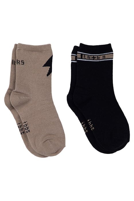 BABY BOYS' BLACK/BEIGE SOCKS 1