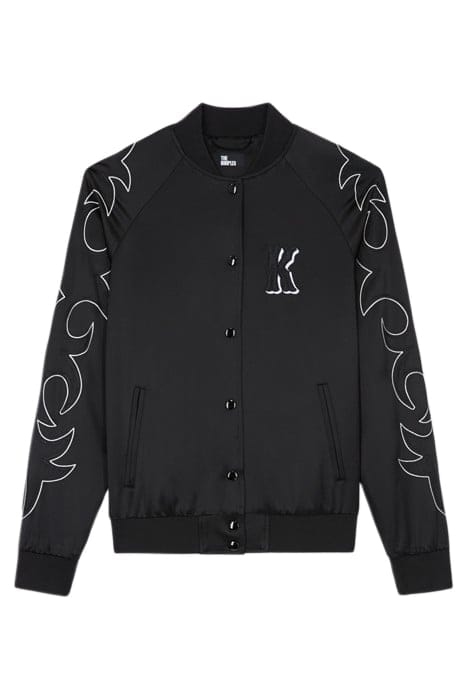 RIBBED EDGE JACKET WITH SNAP BUTTONS AND EMBROIDERED DETAILS 1