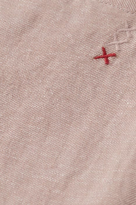 FAVE - COTTON/LINEN TWILL BERMUDA DRIFTWOOD 9