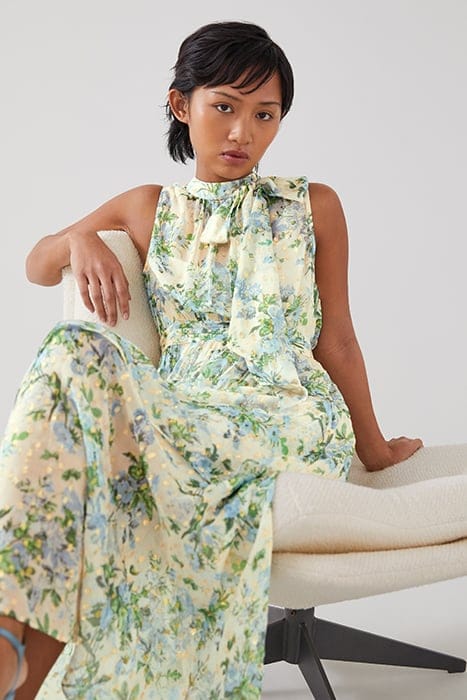 DR ROBYN NEON PRINT DRESS CREAM 2