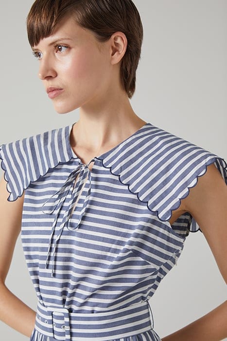 DR BEAU STRIPE DRESS NAVY/CREAM 5