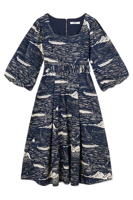 DR LIZA RIVIERA DRESS NAVY/CREAM 1