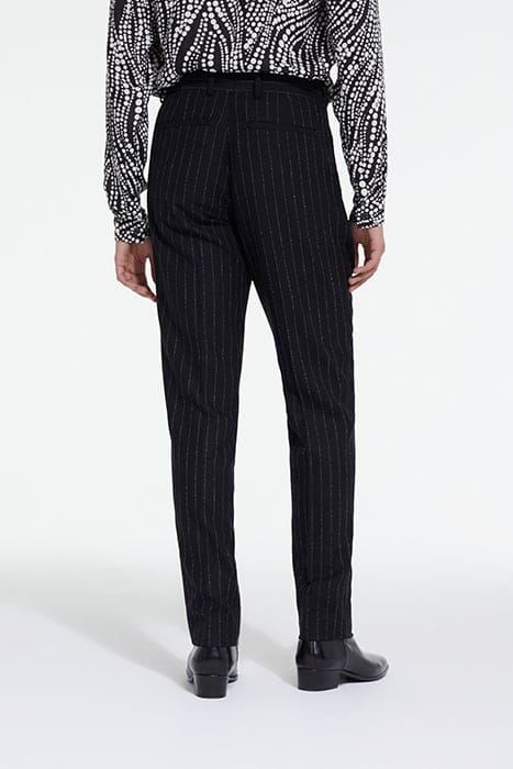 STRIPED SUIT TROUSERS BLACK WHITE 2