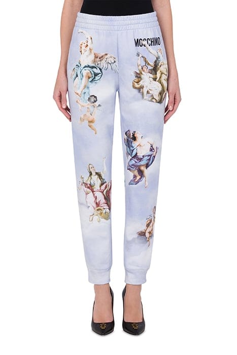 FRESCO PRINT FLEECE JOGGERS BLUE 1