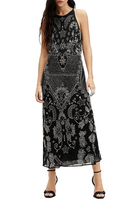 CORALIE EMB DRESS BLACK 1