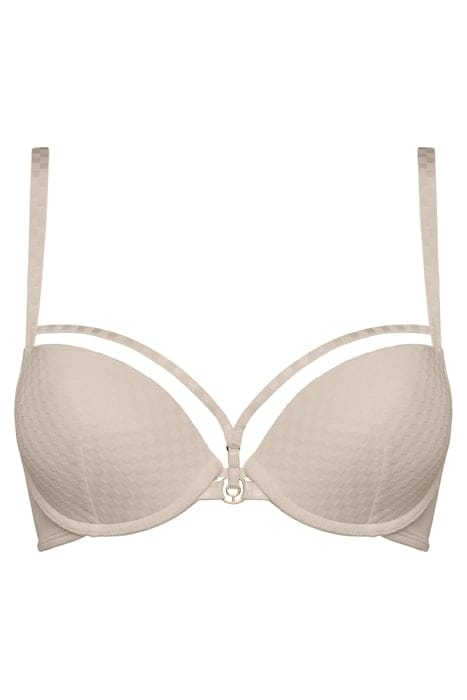 SPACE ODYSSEY CHECKERED IVORY PUSH UP BRA 1