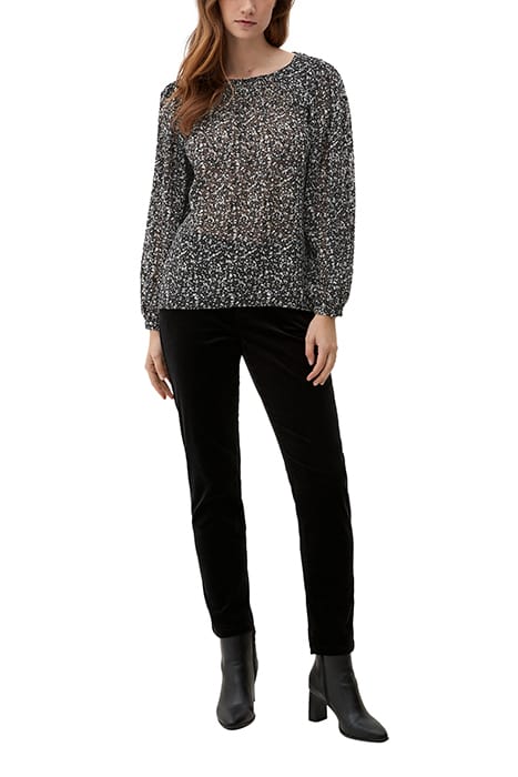 S.OLIVER BLOUSES GREY/BLACK 3