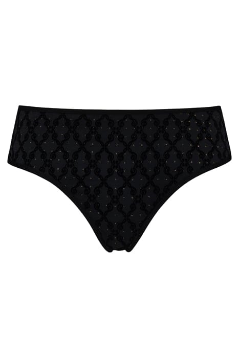 CALLIOPE BLACK AND GOLD PRINT BRAZILIAN BRIEFS 3
