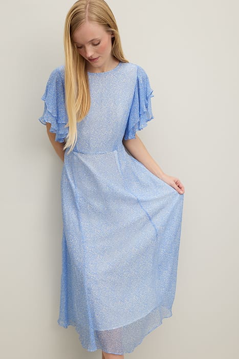 AGNES GEORGETTE MIDI DRESS LIGHT BLUE 1