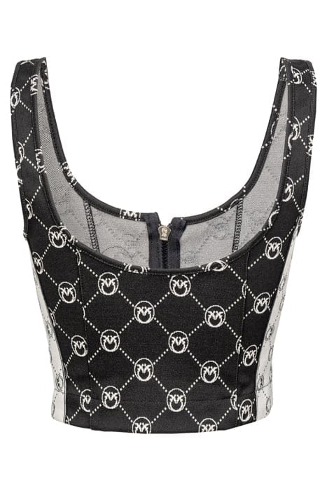 IRRIVERENTE TOP PUNTO STOFFA JACQUARD LOGO CON PATCH RICAMAT 4
