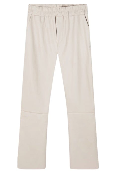 LEATHER LOOK FLARED JOGGER LIGHT SAFARI 3