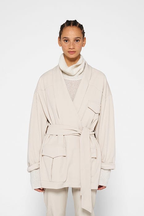 WORKER JACKET CREPE LIGHT SAFARI 1