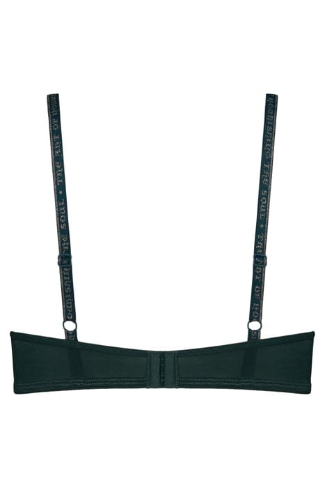 DAME DE PARIS PINE GREEN AND GOLD LUREX BALCONY BRA 4