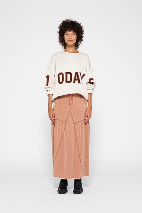 MAXI SKIRT TENCEL SADDLE BROWN 2