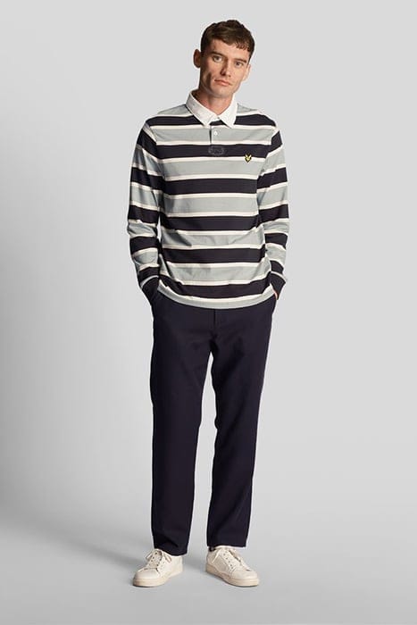 STRIPE RUGBY SHIRT SLATE BLUE 3
