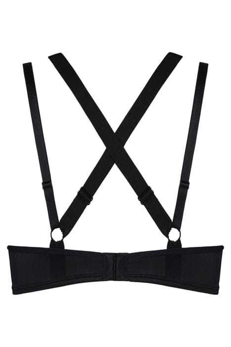 HEARTBREAKER BLACK MESH AND SAND BALCONY BRA 3