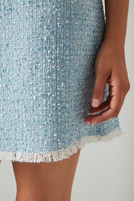 KARIS TWEED MINI SKIRT BLUE/CREAM 4